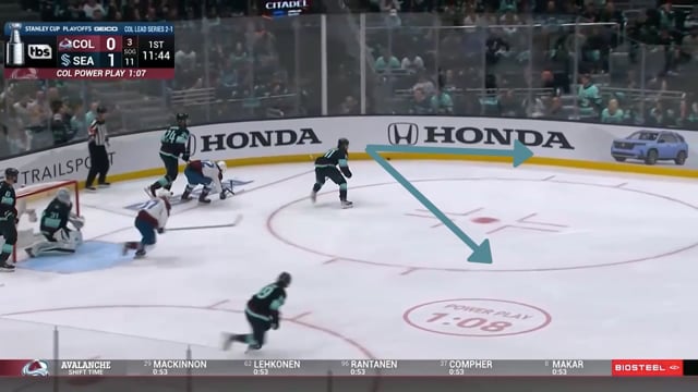 Berniers Shoulder Checks on Wall Retrieval Leads to Breakaway