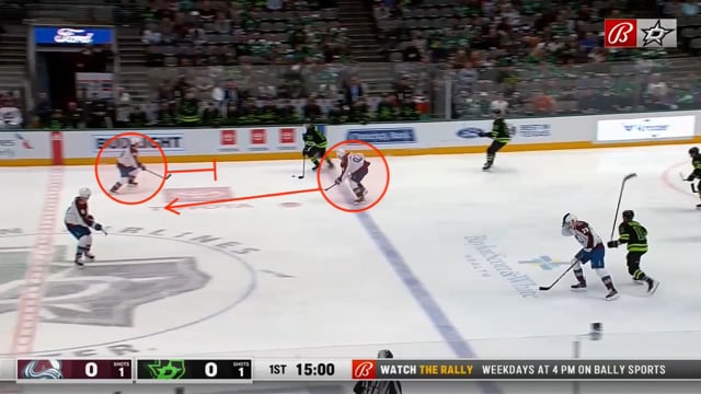 Landeskog Reloads and Tracks as Inside Dots