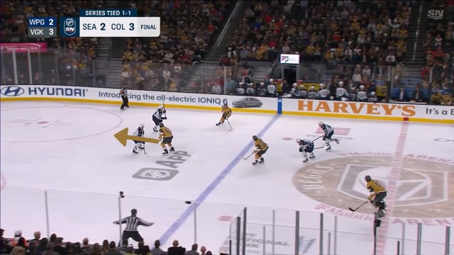 Stone Goes Middle Lane Net Drive on Zone Entry