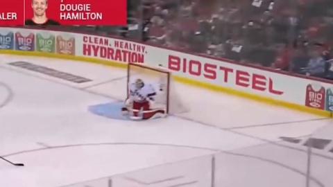 Andersen Tracks Puck and Directs Rebound to Corner