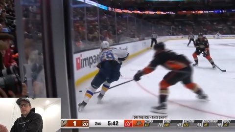 Gudas Initiates Stick on Puck When Playing the Body