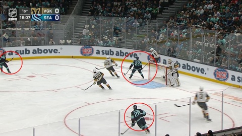 Hard Rim Breakout vs 1-2-2 Forecheck