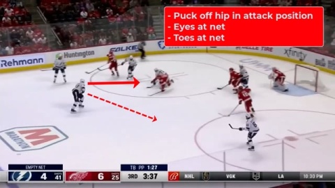 Hedman's Deception Leads to Kucherov's Goal