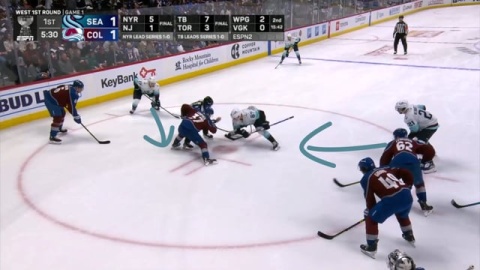 Wingers Help Win Facoffs - watch the Kraken