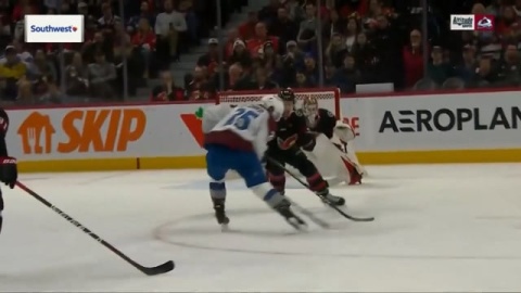 Logan O'Connor Pulls the Puck and Changes the Angle of the Shot