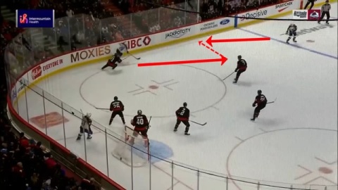 MacKinnon and Makar High Offensive Zone Switch