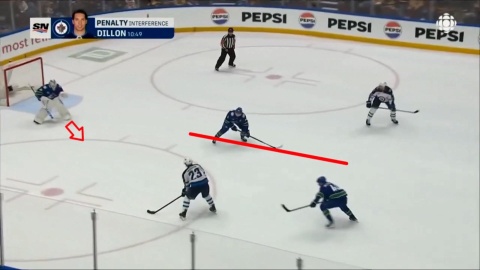 Quinn Hughes Defends Against 2 vs 1 Rush