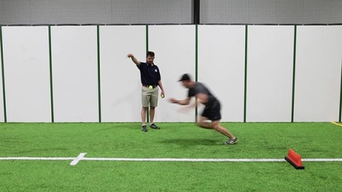 Tennis Ball Drop - Outside Knee Down