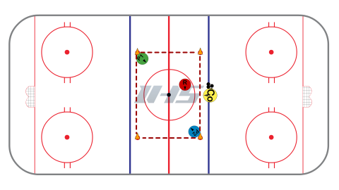 Give & Go Rover - Small Area Hockey Game