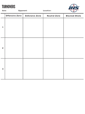 Ice Hockey Turnover Chart