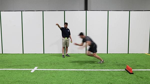 Tennis Ball Drop - Outside Knee Down