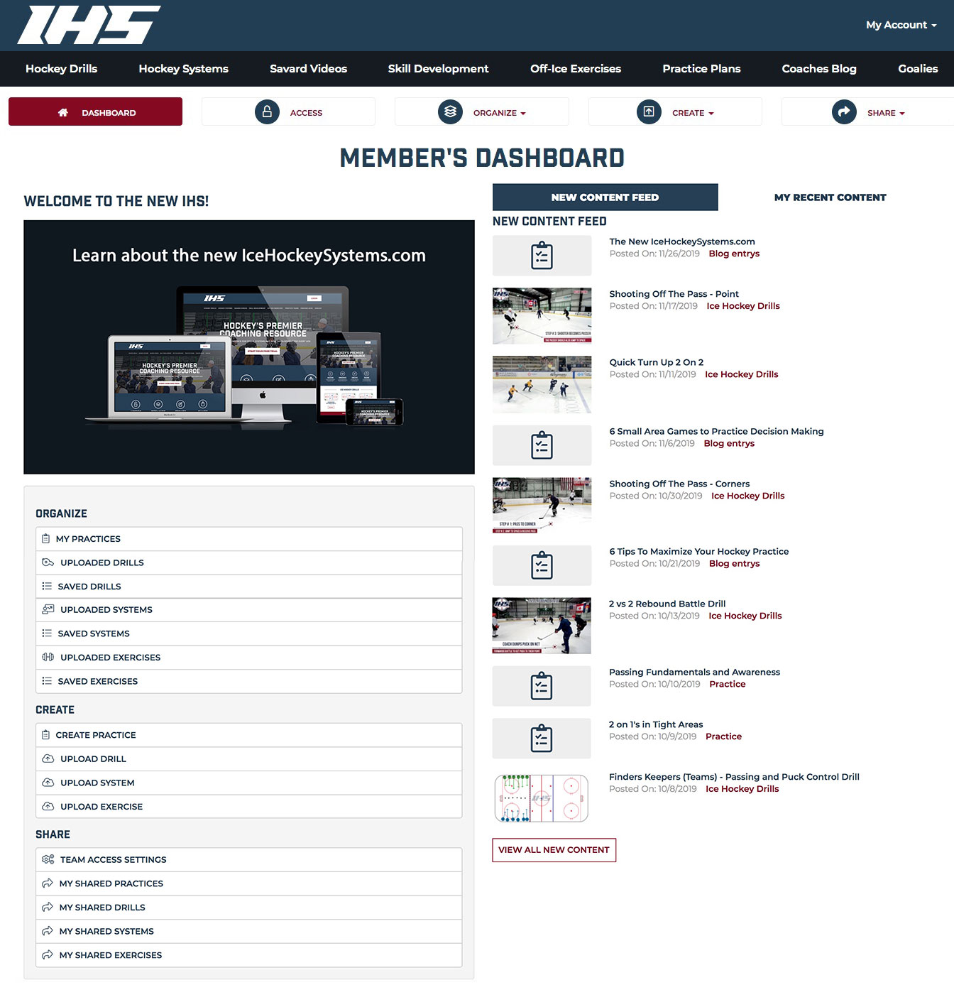 Ice Hockey Systems Dashboard